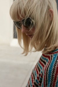 A visual from Prada's Mod Sunglass Collection campaign