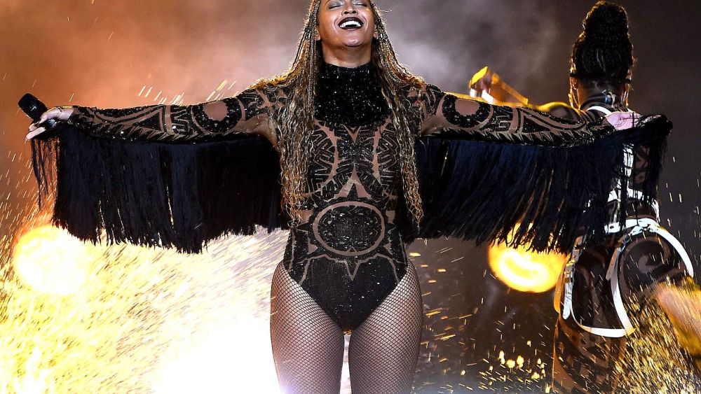 Beyoncé performing at the BET Awards in Los Angeles
