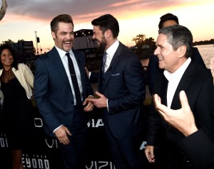 Star Trek Beyond Premiere Red Carpet Chris Pine and Karl Urban