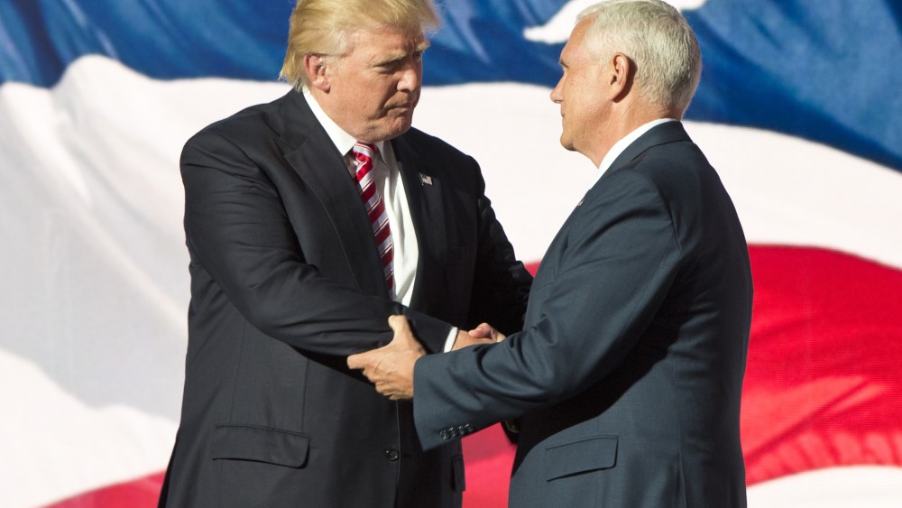 Donald Trump and Mike Pence at the 2016 Republican National Convention