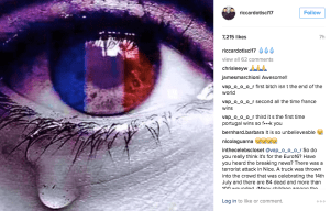 Riccardo Tisci posted an image on Instagram to express grief for the Nice attack.