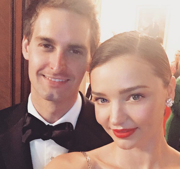 Miranda Kerr, Snapchat's Evan Spiegel Announcement Engagement