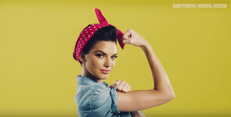 Kendall Jenner as Rosie the Riveter for Rock the Vote campaign