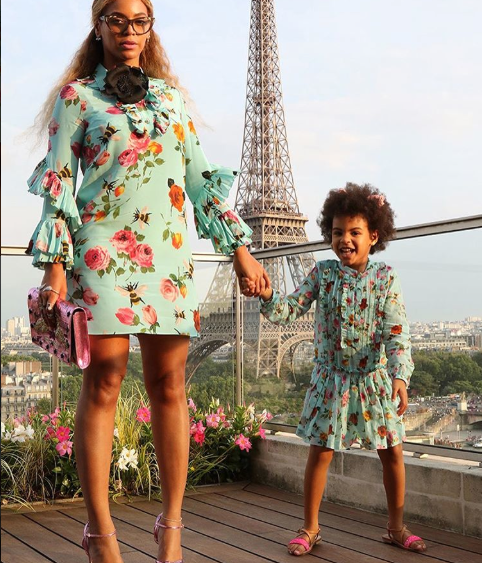 Beyoncé and Blue Ivy Wear Matching Gucci in Paris