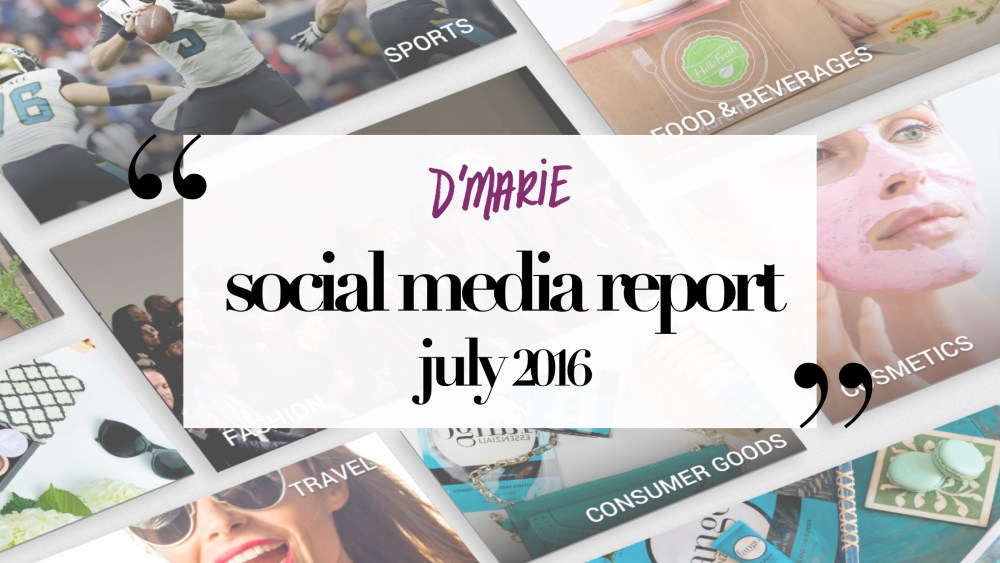 D'Marie Analytics social media report
