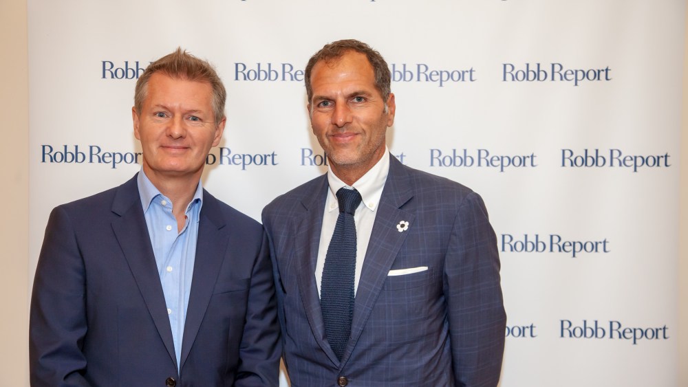 Robb Report ceo Stephen Colvin and Facebook head of market development Matt Jacobson