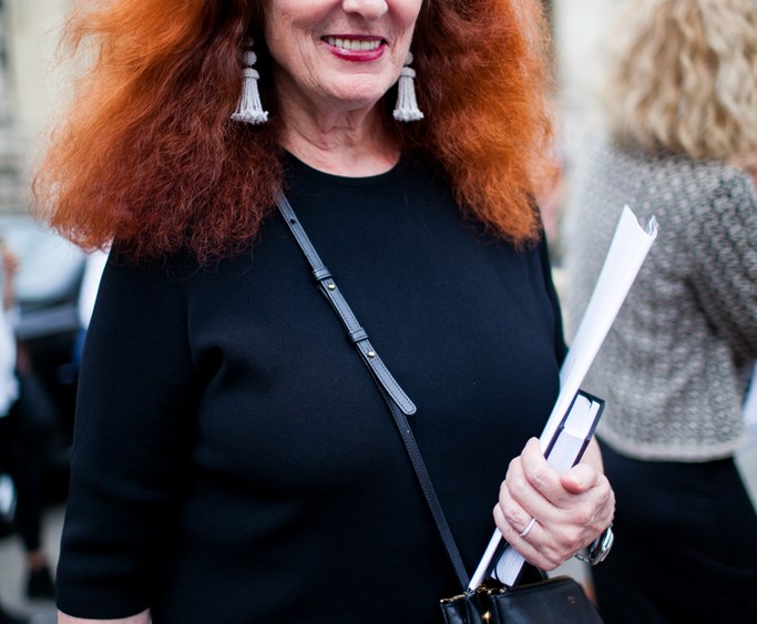 Grace Coddington Out and about at Paris Couture Week