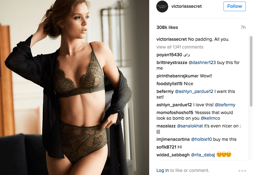 l2 Victoria's Secret Instagram brands.