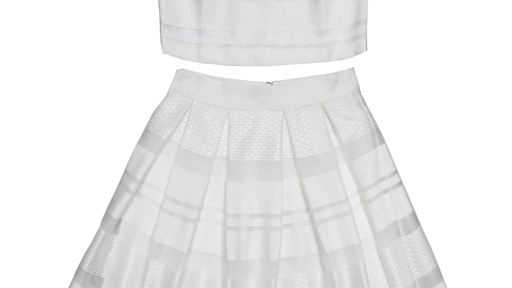 BB Dakota Occasion cropped top and skirt