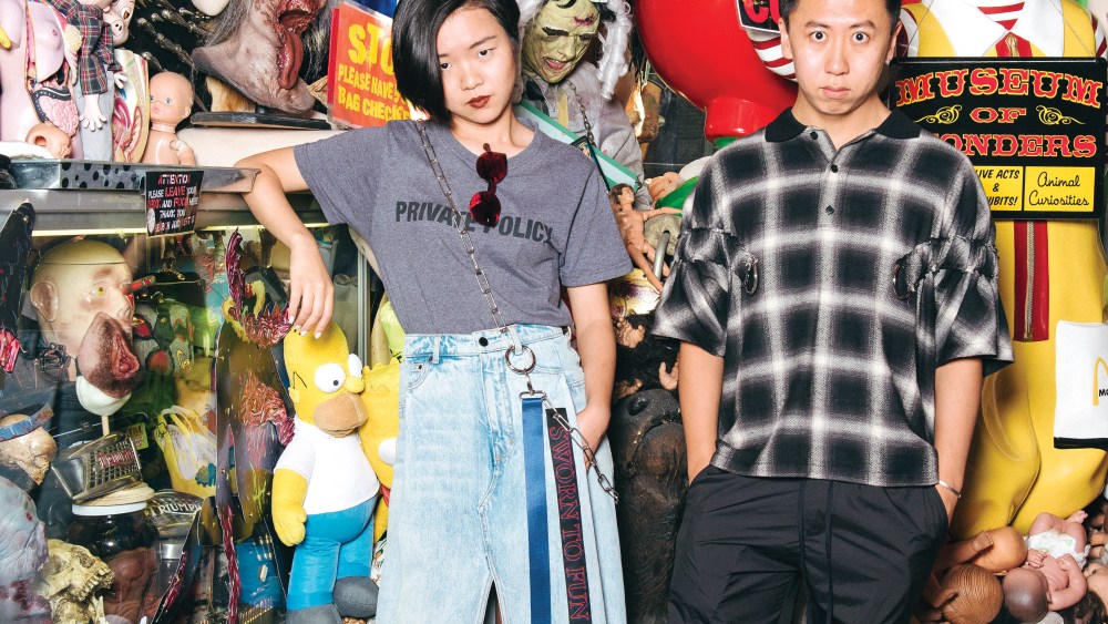 Siying Qu and Haoran li at their favorite vintage store, Search & Destroy.