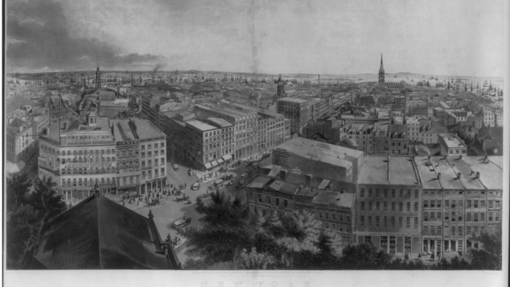 New York City view from St Paul Steeple