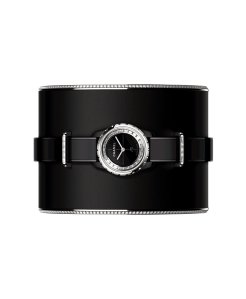 The black small cuff high jewelry version of Chanel’s J12 XS watch