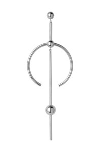 MariaBlack silver earring from the Stellar collection