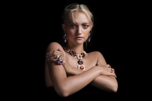 Gemma Ward for the David Webb Fall 2016 campaign.