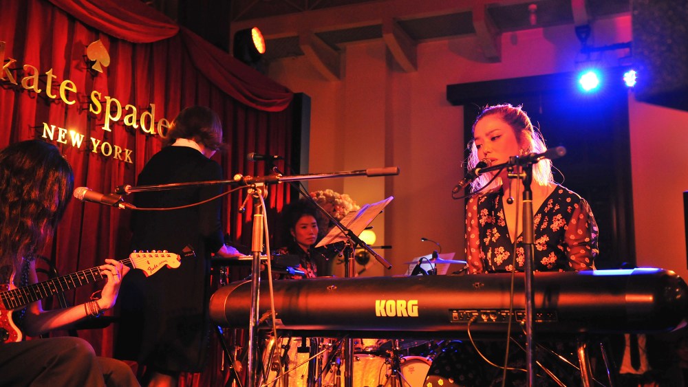 Chara performing at the Kate Spade event in Tokyo