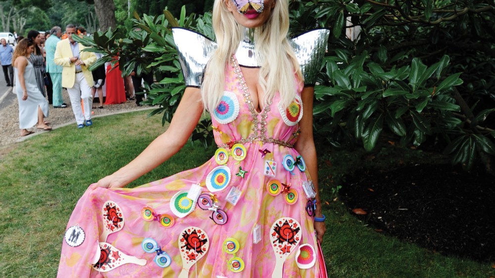 Guests, including tracy Stern (pictured) at the $650 minimum-ticketed event were encouraged to adhere to a dress code of “colorful disruption.”