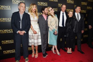 Stephen Frears, Nina Arianda, Simon Helberg, Meryl Streep, Hugh Grant, Tracey Seaward, and Nicholas Martin