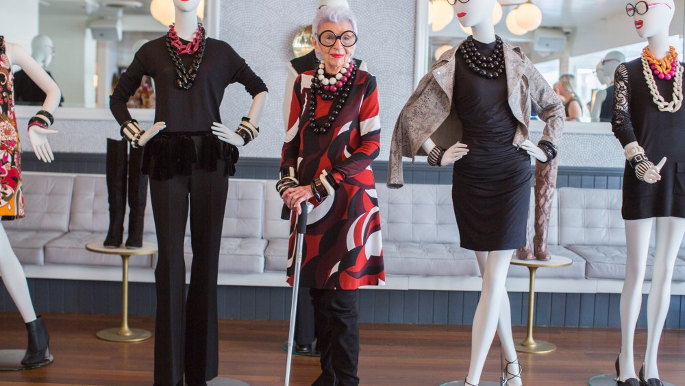 Iris Apfel celebrating her 95th birthday with Macy's at La Sirena in Chelsea.
