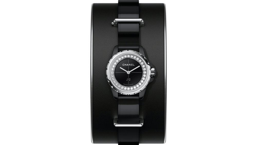 The black small cuff version of Chanel’s J12 XS watch