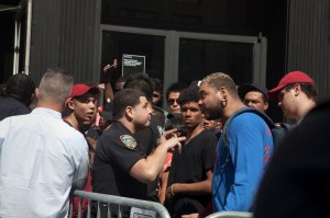 Fans lined up to wait for Kanye West's 'Pablo' pop-up shop in TriBeCa to open its doors on Friday morning.