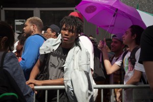 Fans lined up to wait for Kanye West's 'Pablo' pop-up shop in TriBeCa to open its doors on Friday morning.