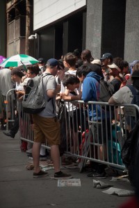 Fans lined up to wait for Kanye West's 'Pablo' pop-up shop in TriBeCa to open its doors on Friday morning.