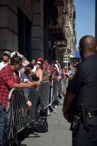 Fans lined up to wait for Kanye West's 'Pablo' pop-up shop in TriBeCa to open its doors on Friday morning.