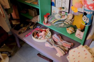Accessories at the Nincompoop Capacity boutique.