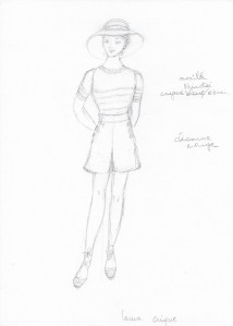 A sketch for the character of Laura, played by Natalie Portman