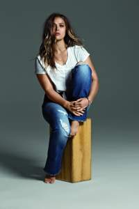 Ronda Rousey in Ronda Rousey Buffalo fall 2016 ad boot cut jeans for Buffalo's fall 2016 ad