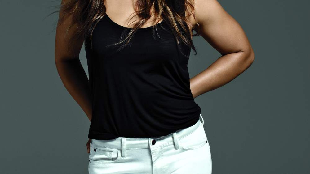 Ronda Rousey in white skinny jeans for Buffalo's fall 2016 ad
