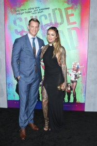 Joel Kinnaman and Cleo Wattenstrom at "Suicide Squad" World Premiere at the Beacon Theatre in New York