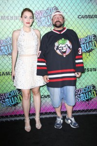 Kevin Smith with daughter Harley Quinn Smith at "Suicide Squad" World Premiere at the Beacon Theatre in New York