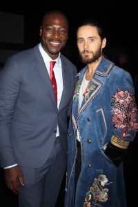 Adewale Akinnuoye-Agbaje and Jared Leto at "Suicide Squad" World Premiere at the Beacon Theatre in New York