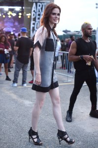 Coco Rocha at the Bacardi x The Dean Collection: No Commission art and music show.