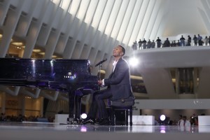 John Legend performing in the Oculus.