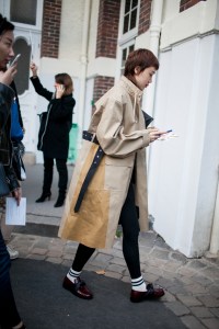 Street style at Paris Fashion Week Spring 2017