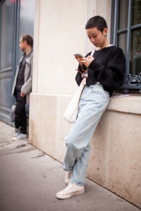 Street style at Paris Fashion Week Spring 2017