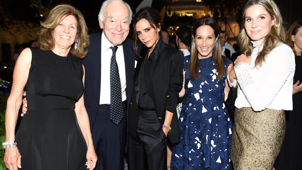 Judy Glickman Lauder, Leonard A. Lauder, Victoria Beckham, Jane Hertzmark Hudis, and Aerin Lauder