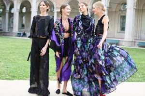 Backstage at Alberta Ferretti Spring 2017