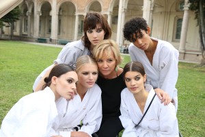 Backstage at Alberta Ferretti Spring 2017