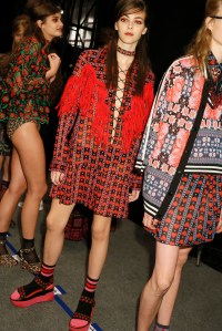 Backstage at Anna Sui RTW Spring 2017