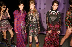 Backstage at Anna Sui RTW Spring 2017