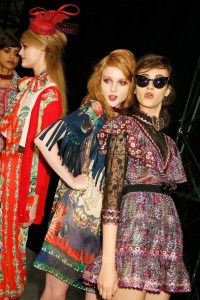 Backstage at Anna Sui RTW Spring 2017
