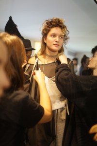 Backstage at Anne Sofie Madsen RTW Spring 2017