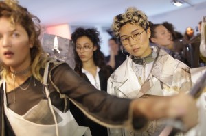 Backstage at Anne Sofie Madsen RTW Spring 2017