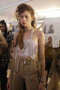 Backstage at Anne Sofie Madsen RTW Spring 2017