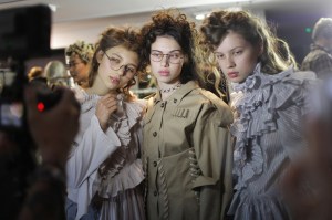 Backstage at Anne Sofie Madsen RTW Spring 2017