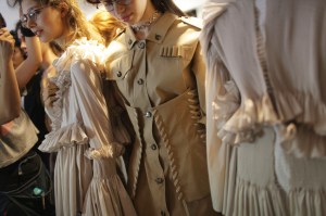 Backstage at Anne Sofie Madsen RTW Spring 2017