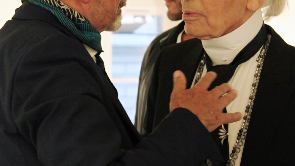 Arthur Elgort chats with Karl Lagerfeld
